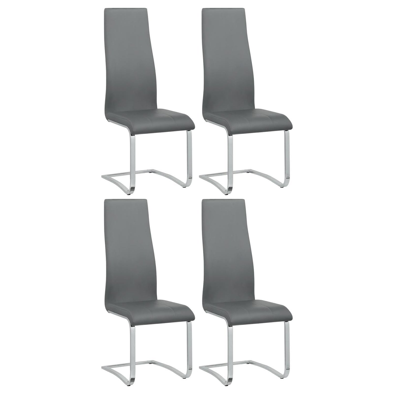 High Back Side Chairs Dining Chairs With Padded Upholstery (Set of 4)