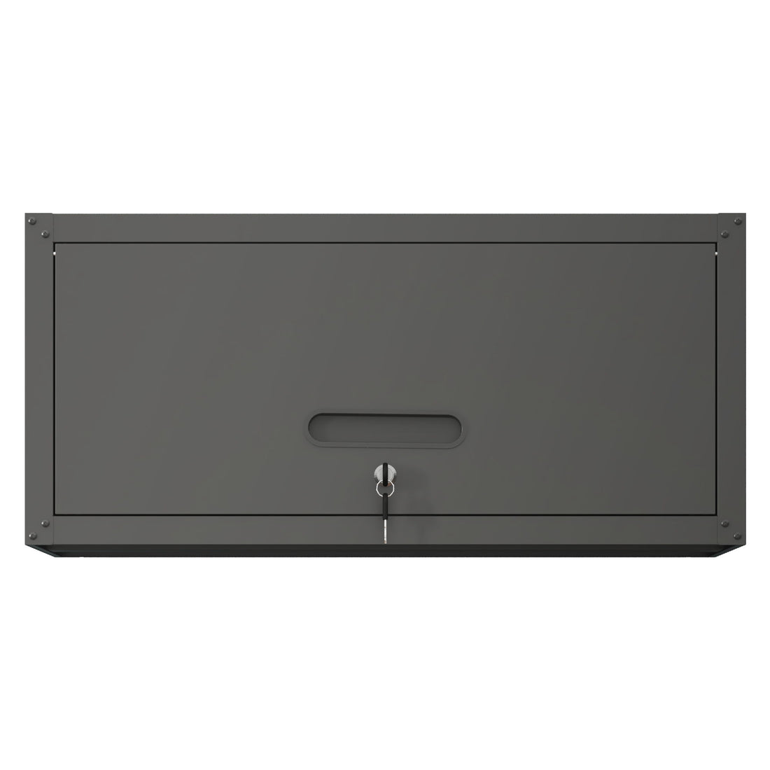 Heavy Duty, Metal Wall Mounted Tool Storage Cabinet Steel Metal Garage Storage Cabinet - Black / Gray