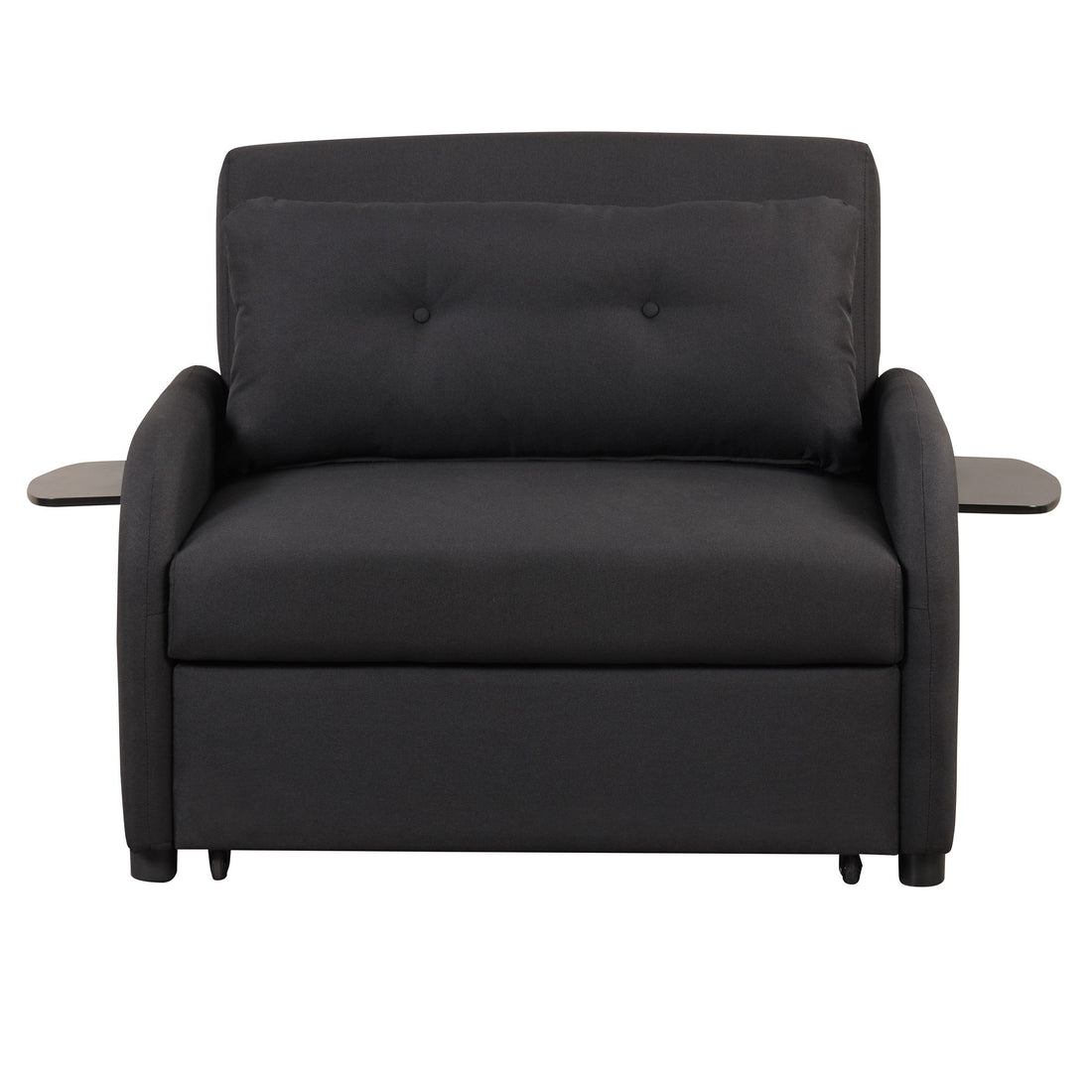 Versatile Pull Out Sofa Sleeper 3 In 1 With Wing Table &amp; USB Charge, Compact Design