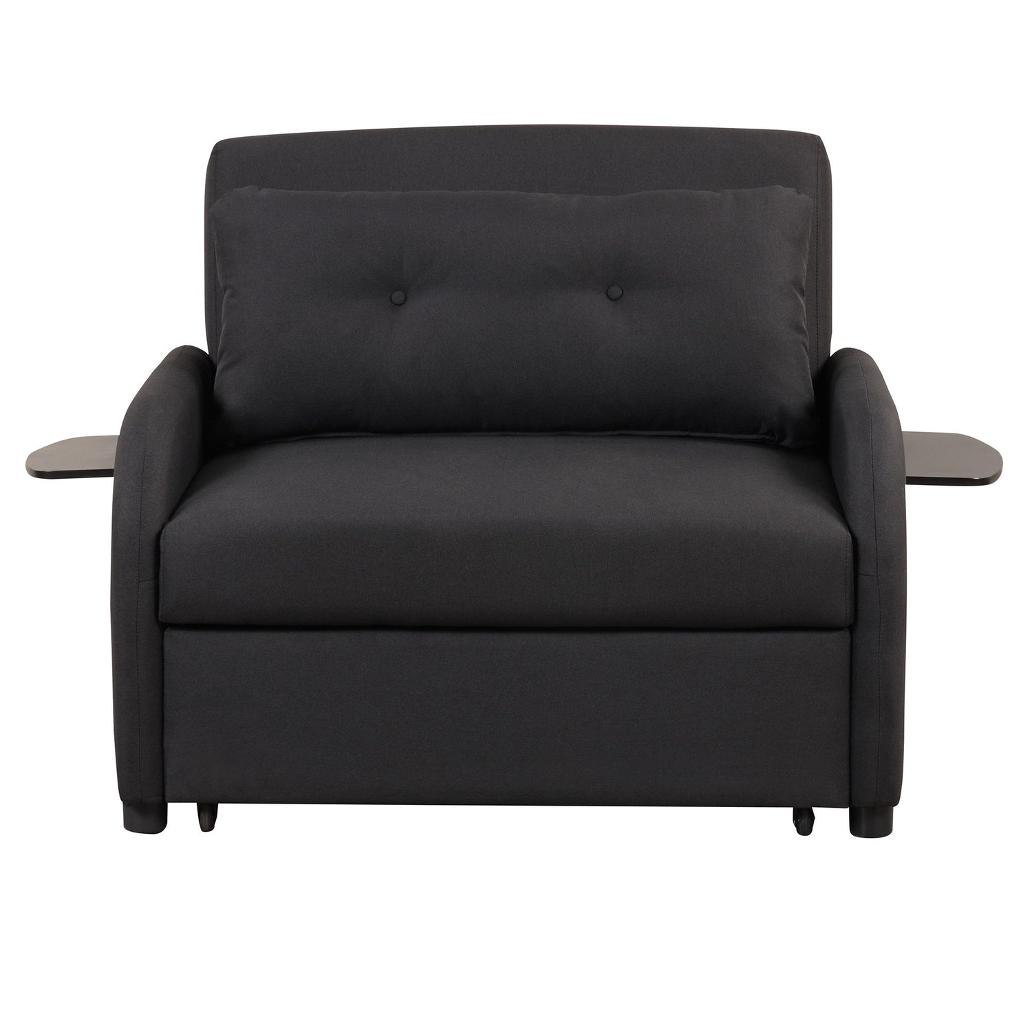 Versatile Pull Out Sofa Sleeper 3 In 1 With Wing Table &amp; USB Charge, Compact Design