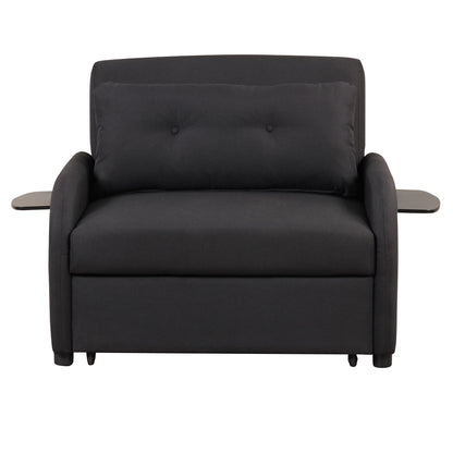 Versatile Pull Out Sofa Sleeper 3 In 1 With Wing Table &amp; USB Charge, Compact Design