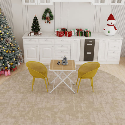 2 Pack Lounge Chair Set &amp; Folding Square Table