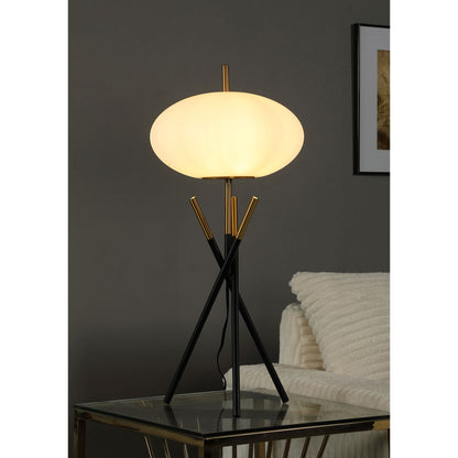 Clarendon - Orb Shade Tripod Table Lamp Desk &amp; Bedside Lamp - Black