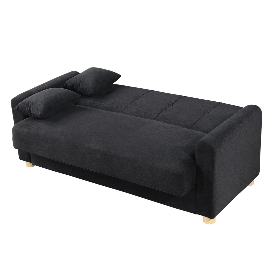Thomas - 66&quot; Convertible Sleeper Loveseat with Storage