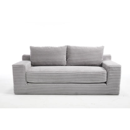 Convertible Loveseat Sofa Bed With Memory Foam &amp; Steel Frame