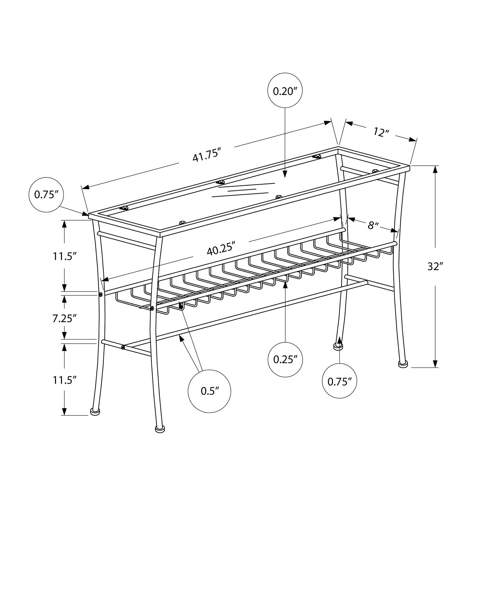 Accent Console Table For Entryway, Contemporary &amp; Modern - Silver