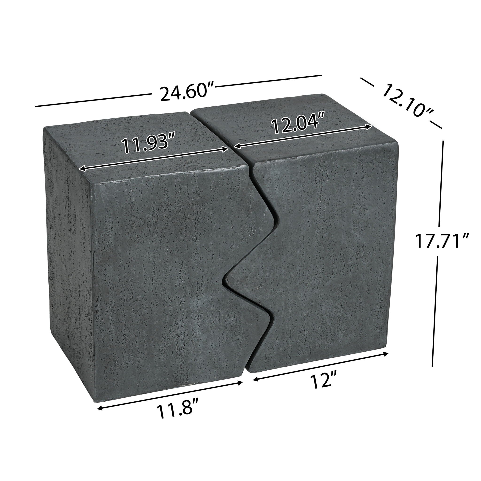 Rectangular Outdoor Indoor Accent Side Table (Set of 2)