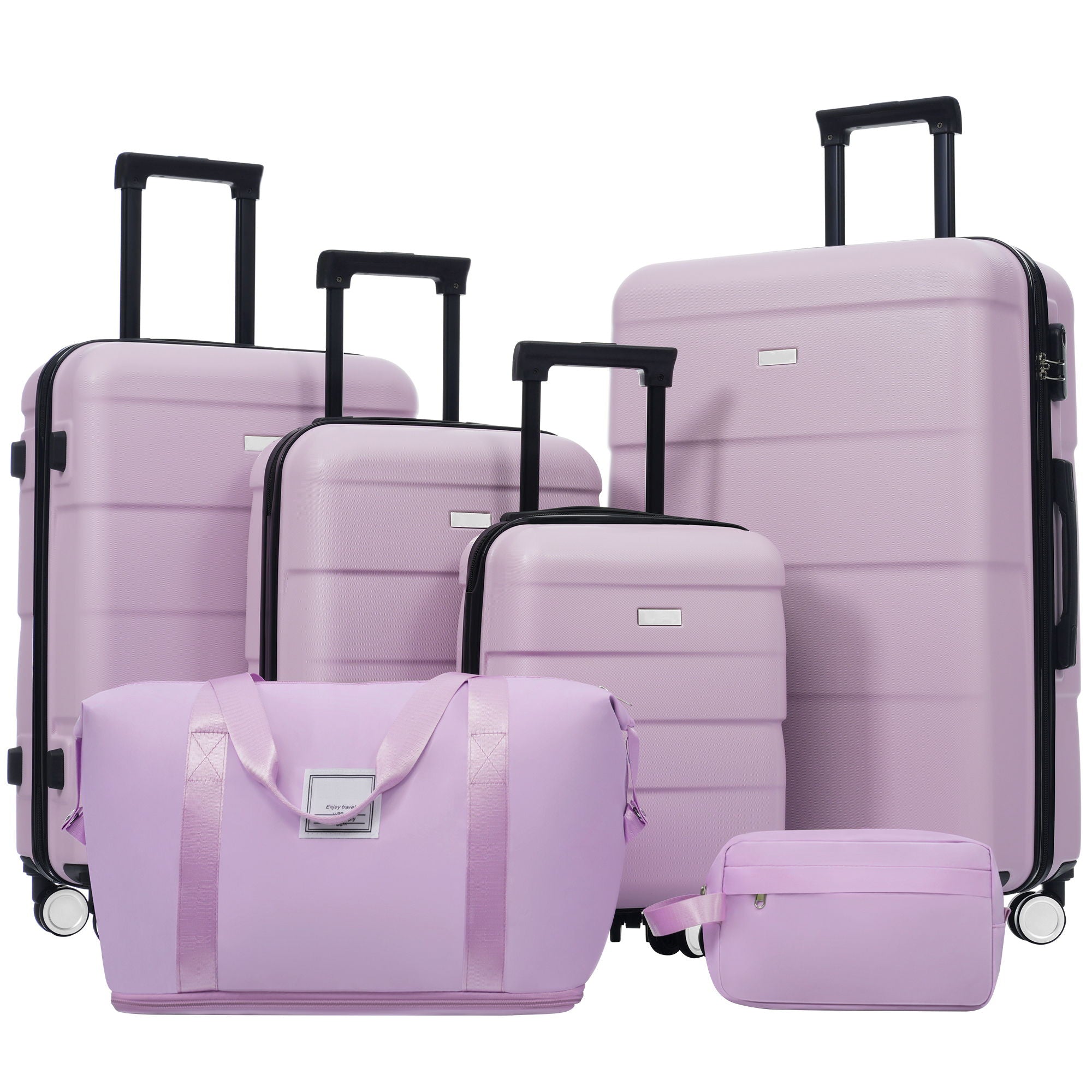 Hardshell Luggage Set 6 Piece With Duffel &amp; Toiletry Bag