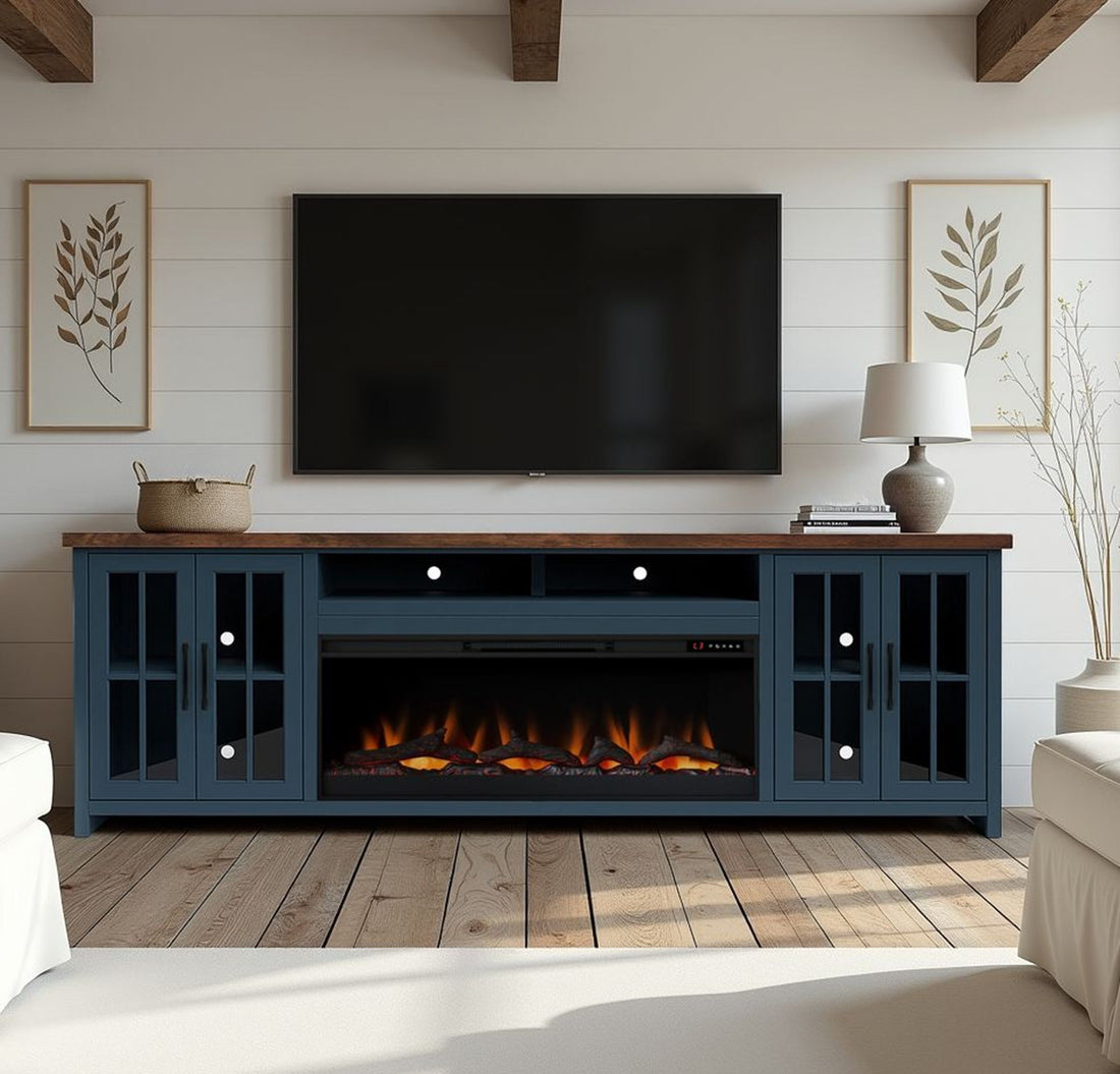 Nantucket - 74&quot; Fireplace TV Stand Console