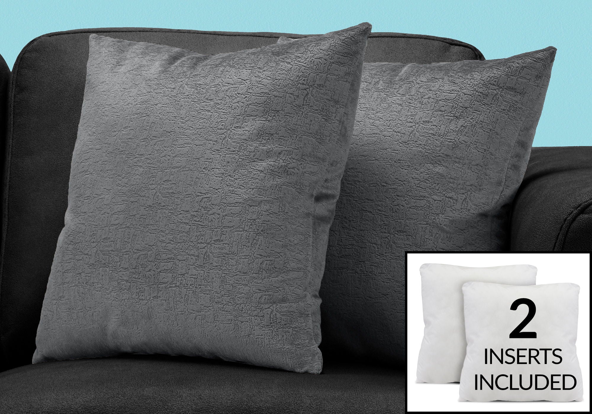 Pillows, Square, Insert Included, Decorative Throw, Hypoallergenic, Modern