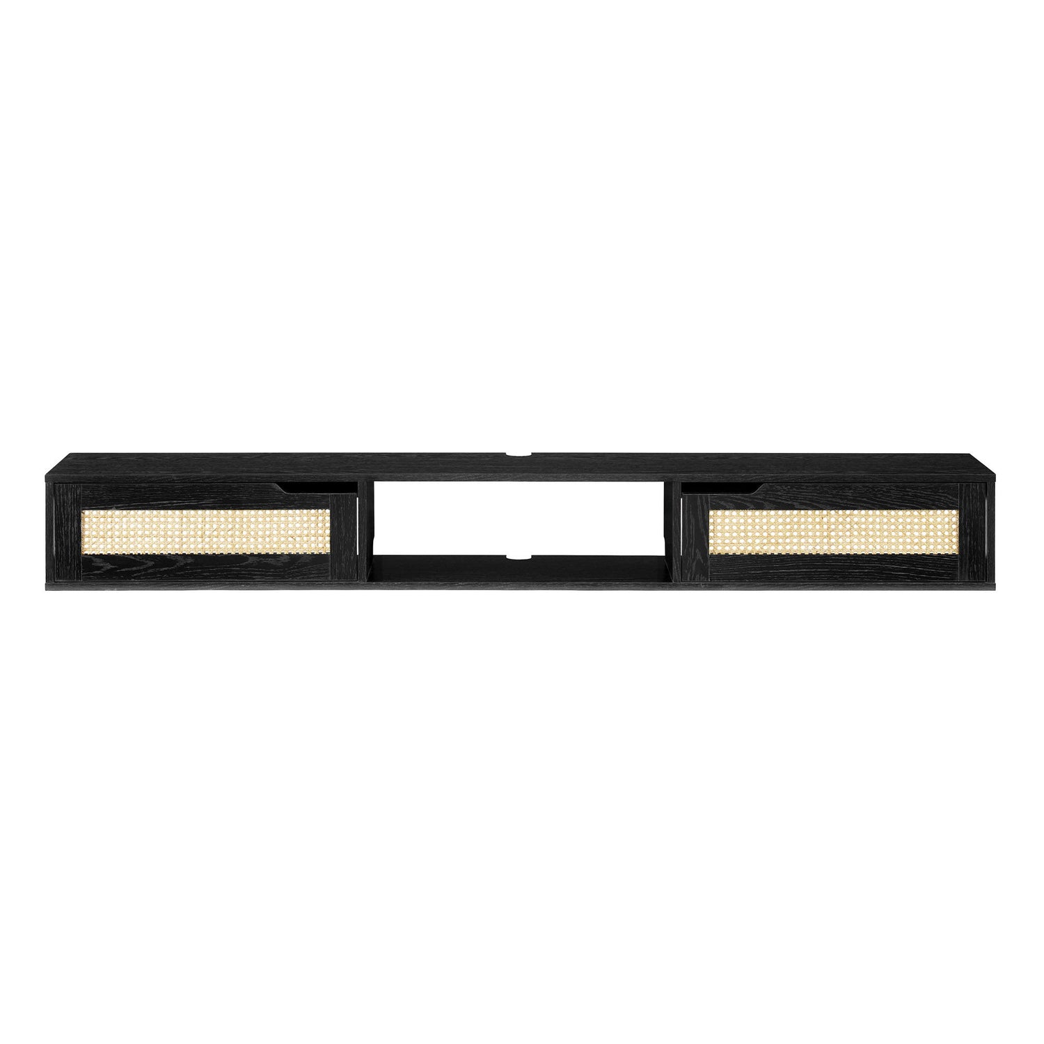 Modern Rattan Door Floating TV Stand For TVs Up To 80&quot;