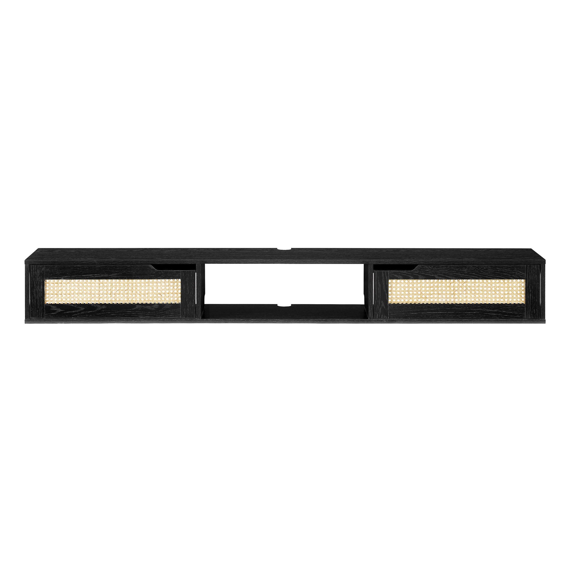 Modern Rattan Door Floating TV Stand For TVs Up To 80&quot;