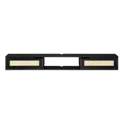 Modern Rattan Door Floating TV Stand For TVs Up To 80&quot;