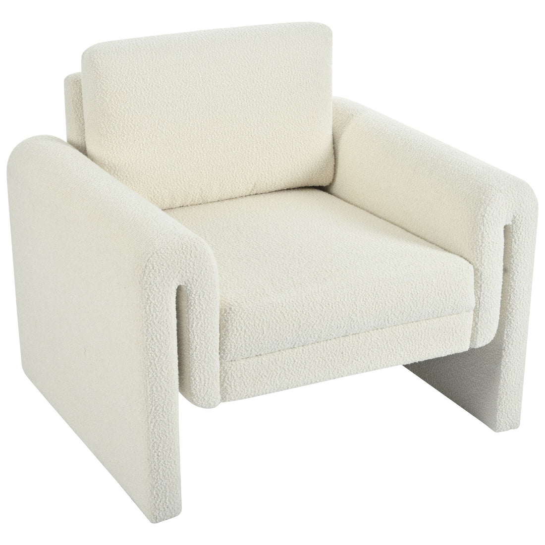 Modern Upholstered Accent Chair, Sturdy Support &amp; Luxurious Comfort