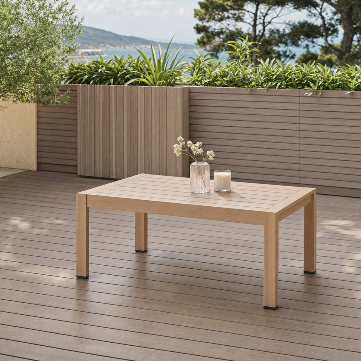Outdoor Coffee Table - Beige Brown