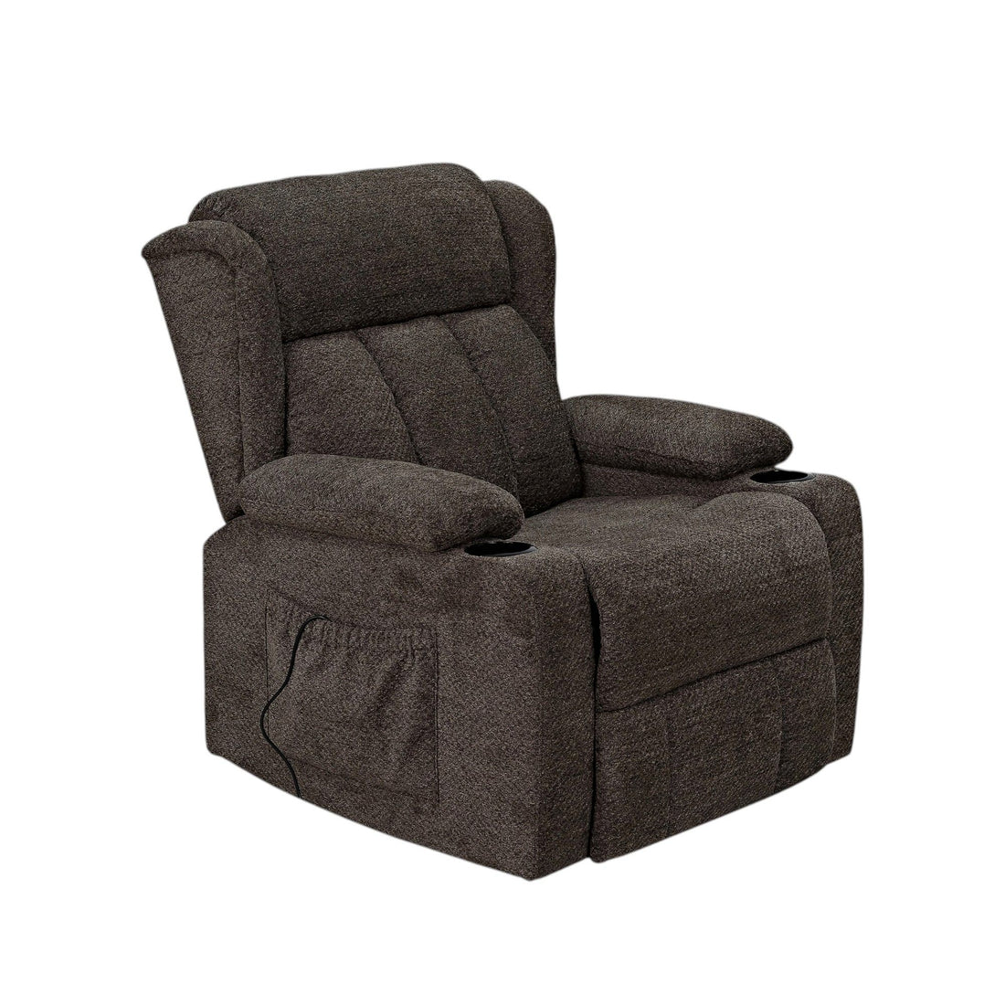 Lusio - Power Motion Recliner With Lift &amp; Cup Holder - Brown
