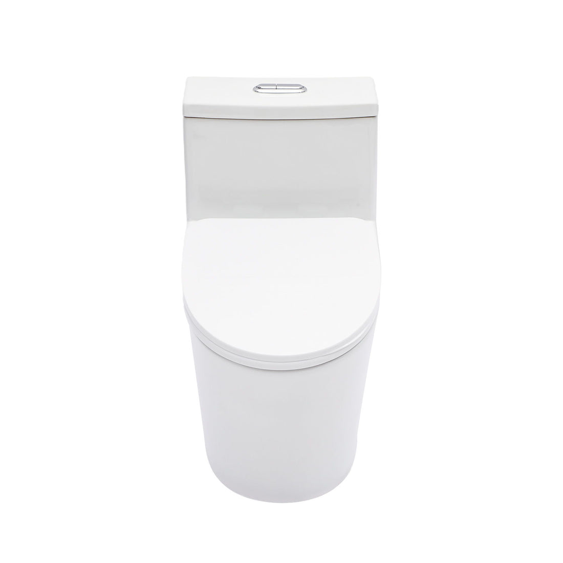 1 Piece Toilet For Bathroom, Dual Flush 1.24 / 1.43 Gpf, Soft Closing Seat - White