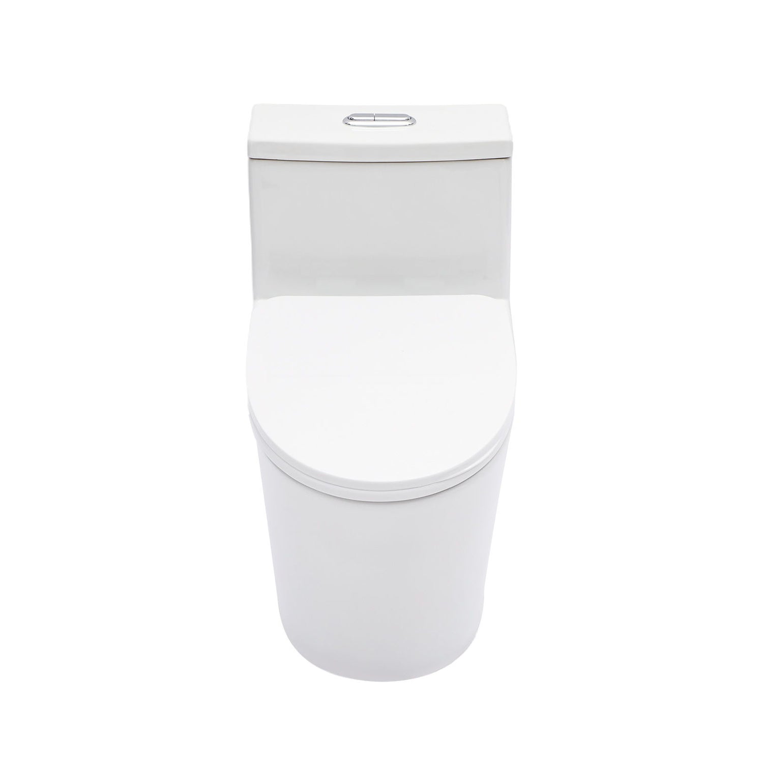 1 Piece Toilet For Bathroom, Dual Flush 1.24 / 1.43 Gpf, Soft Closing Seat - White