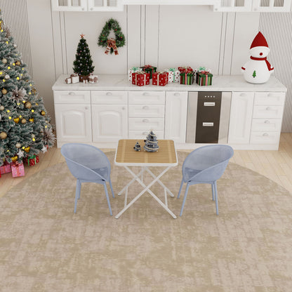 2 Pack Lounge Chair Set &amp; Folding Square Table