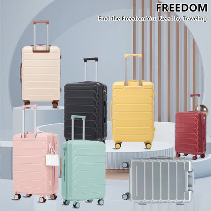 3 Pieces Set 20" / 24" / 28" Spinner Wheel Luggage With Combination Lock