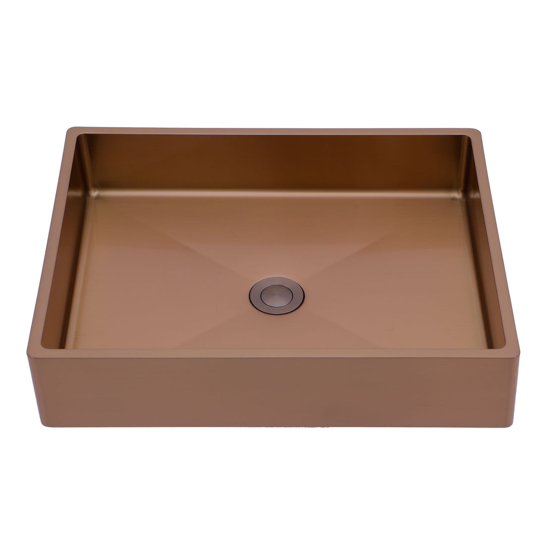 19&quot; X 15&quot; Stainless Steel Bathroom Sink With Pop Up Drain, Nano Surface - Rose Gold