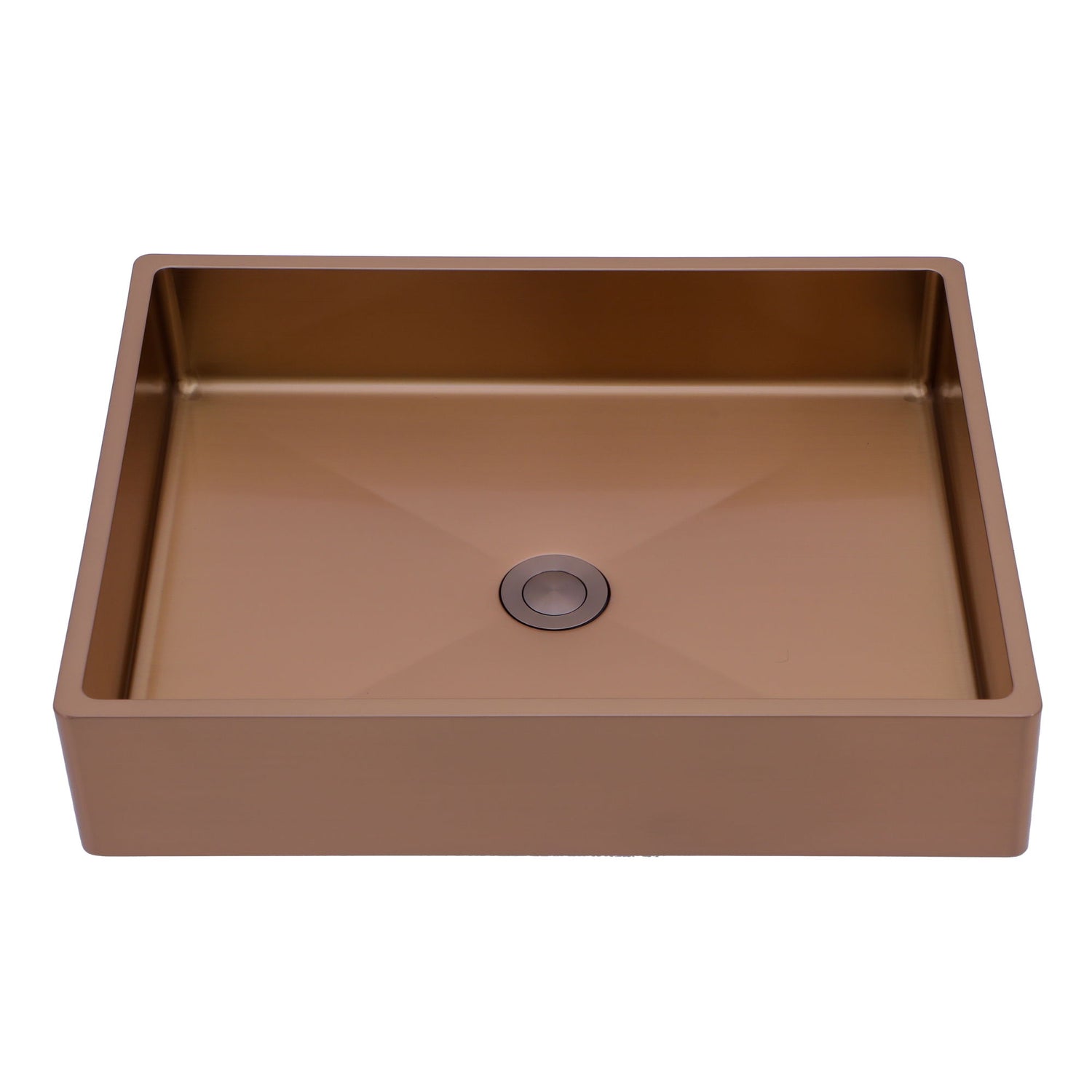 19&quot; X 15&quot; Stainless Steel Bathroom Sink With Pop Up Drain, Nano Surface - Rose Gold