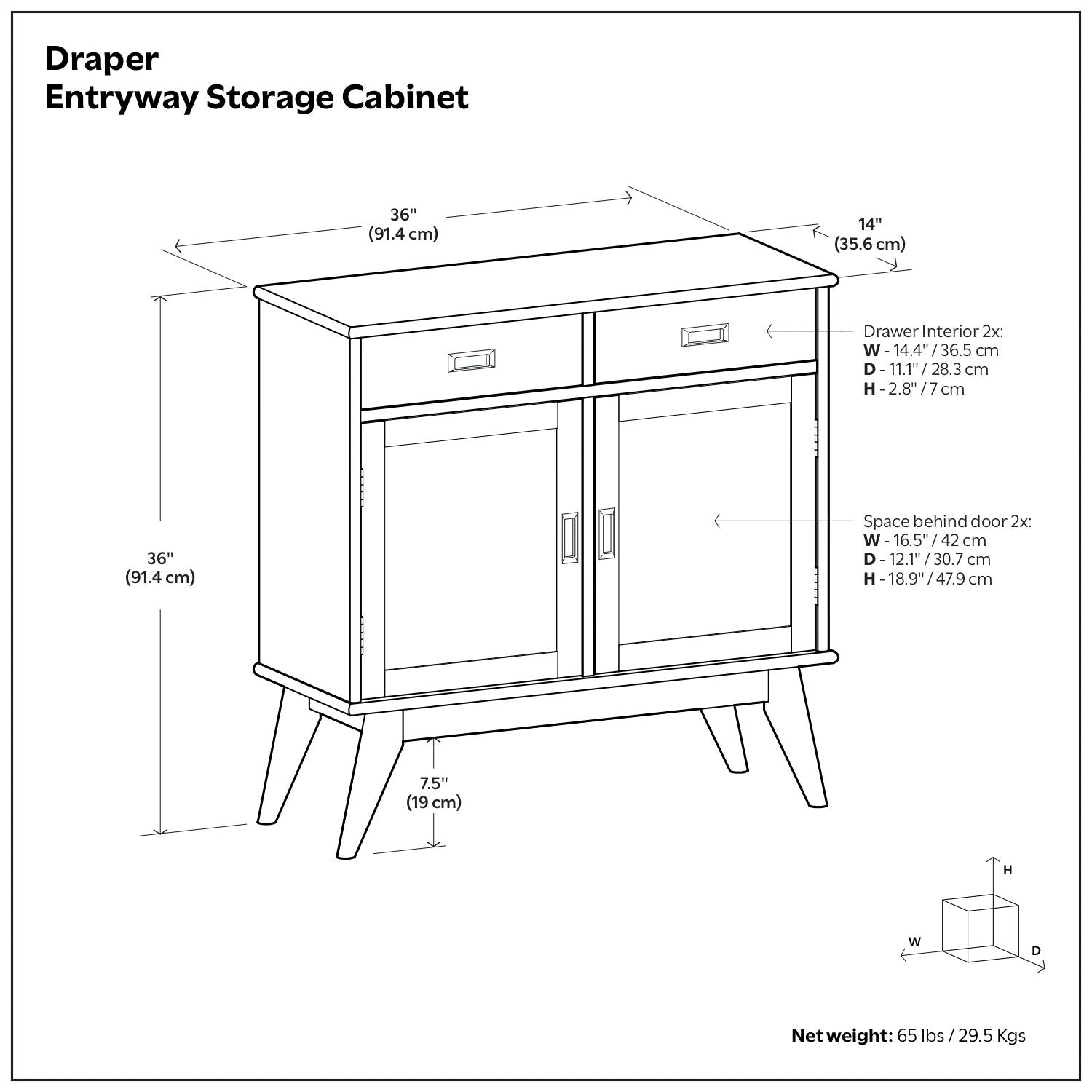 Draper - Entryway Storage Cabinet - Brown
