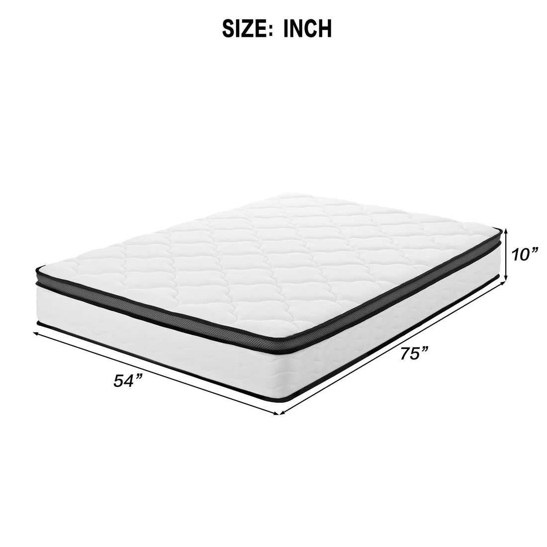 10&quot; Hybrid Medium Firm Mattress With Memory Foam &amp; Pocket Coils