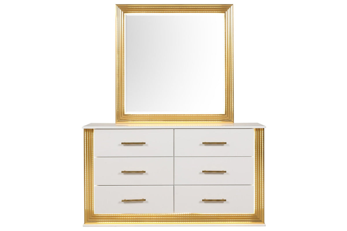 Obsession - Square Mirror - White