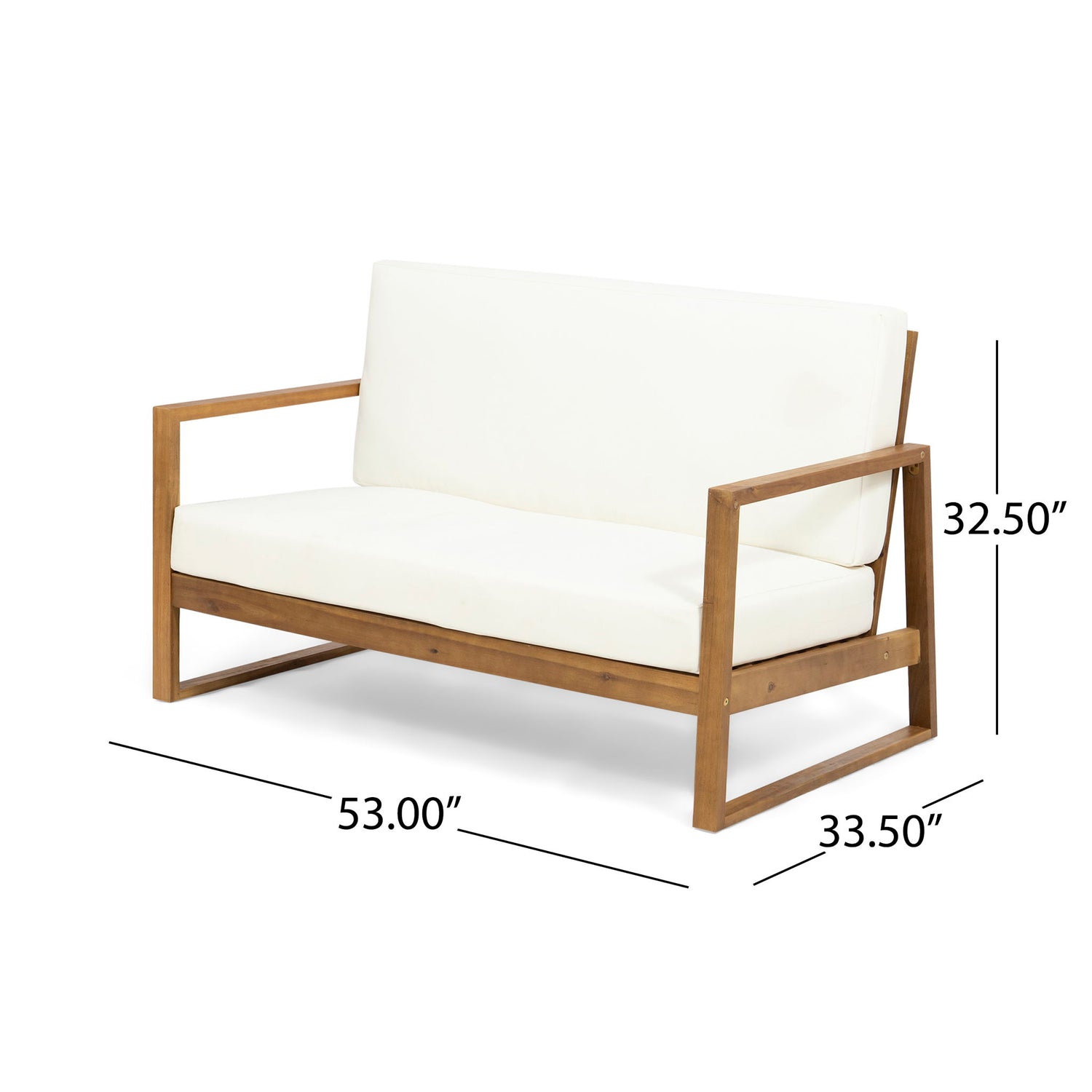 Belgian - Loveseat &amp; Coffee Table Set With Water Resistant Cushions