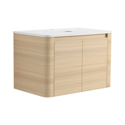 Wall Mounted Bathroom Vanity With Soft Close Door, Excluding Sink