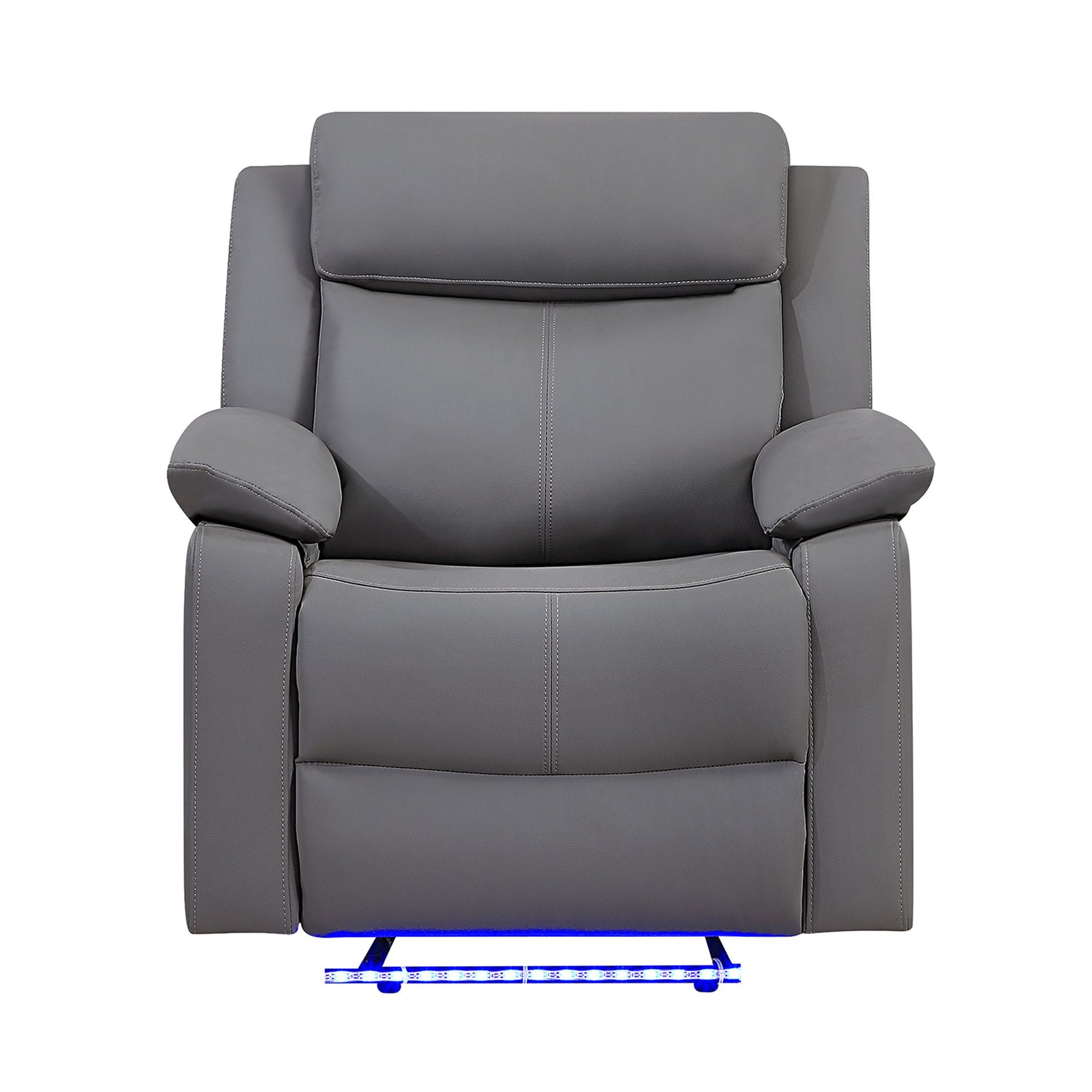 Blanche - Glider Recliner With LED, Pillow Top Arms
