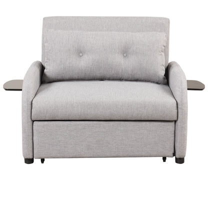 Versatile Pull Out Sofa Sleeper 3 In 1 With Wing Table &amp; USB Charge, Compact Design