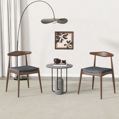 Dining Chairs With Ergonomic Backrest &amp; Comfort Cushions (Set of 2)