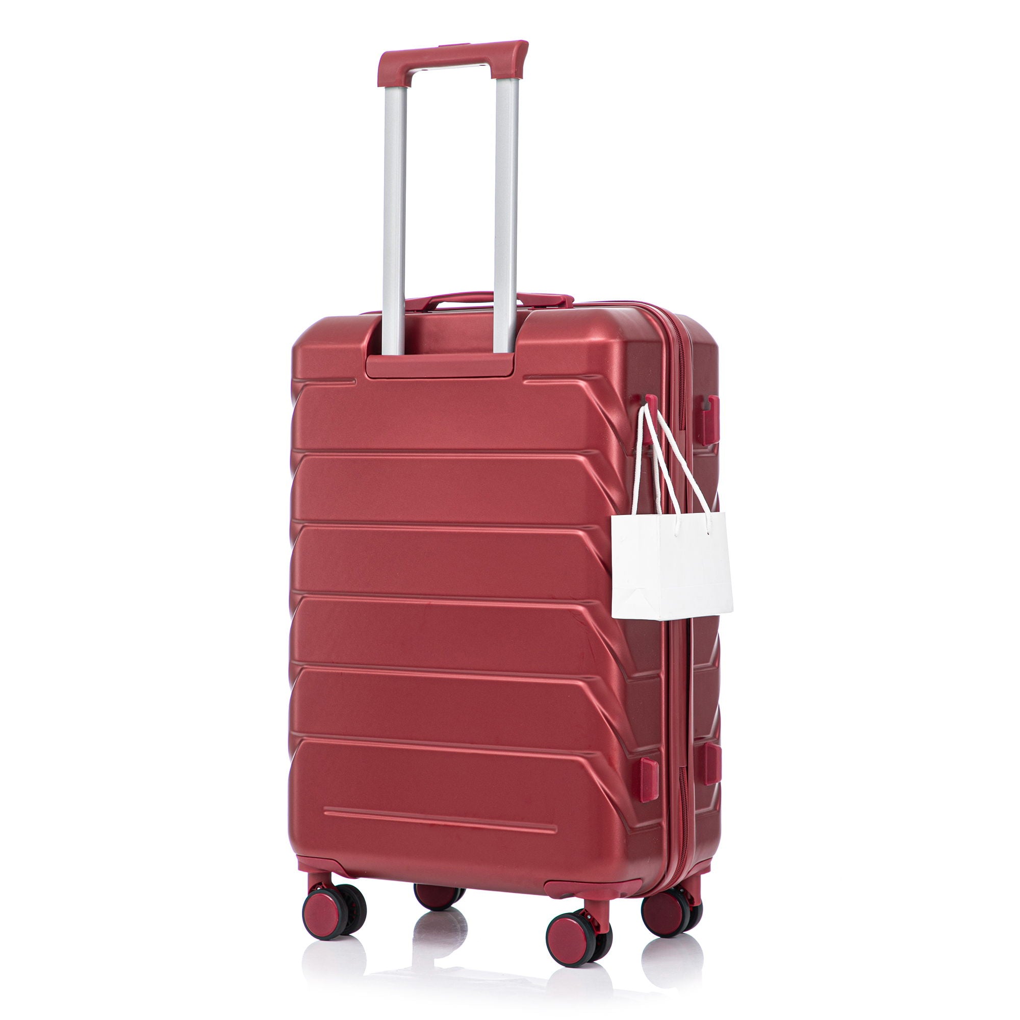 Hard Shell Luggage With Scratch Resistant Surface, 4 Wheels, Combination Lock &amp; Side Hooks