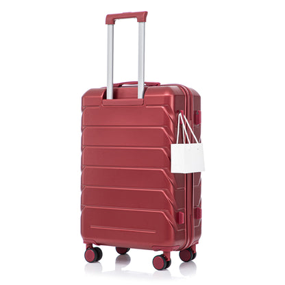 Hard Shell Luggage With Scratch Resistant Surface, 4 Wheels, Combination Lock &amp; Side Hooks