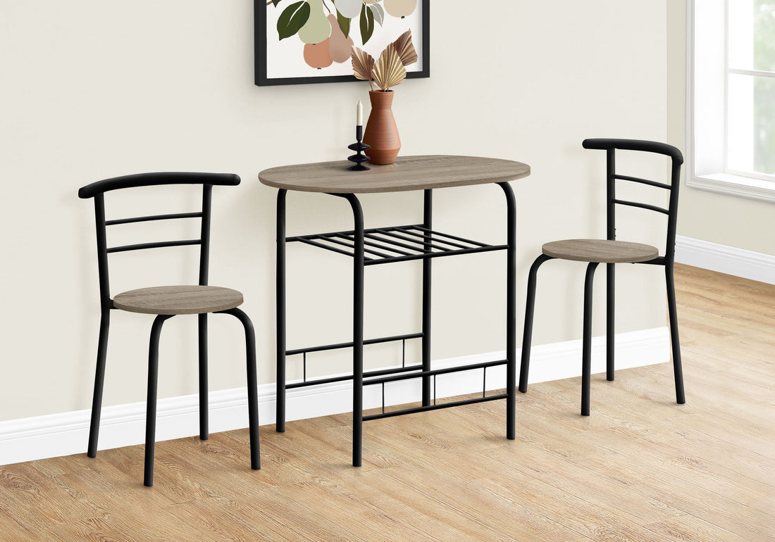 3 Pieces Dining Table Set, Small, Contemporary &amp; Modern