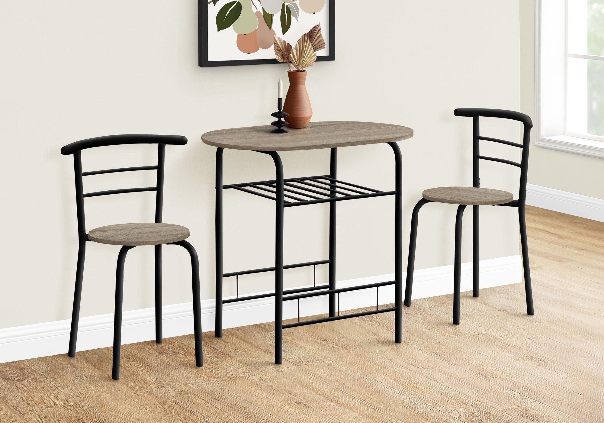 3 Pieces Dining Table Set, Small, Contemporary &amp; Modern
