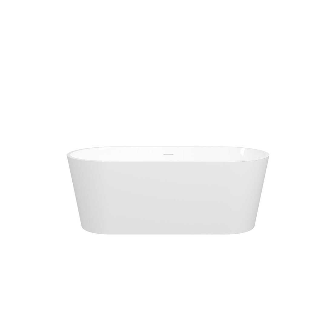 Freestanding Bathtub, Modern &amp; Contemporary Design Soaking Tub With Brushed Nickel Pop-Up Drain And Minimalist Design Overflow