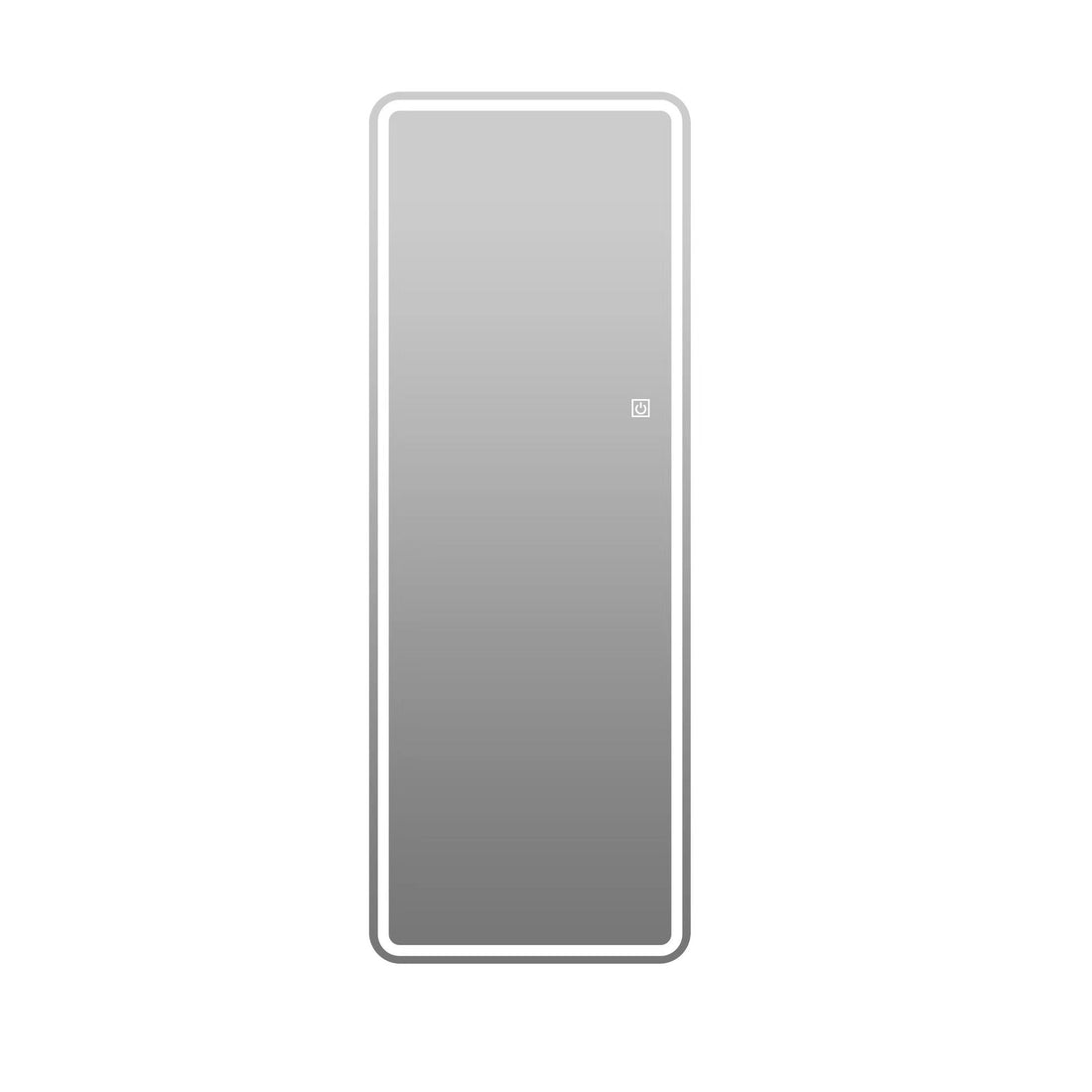Frameless Full Length Floor Mirror With LED Light, Dimming &amp; 3 Color Modes Mirror - Silver