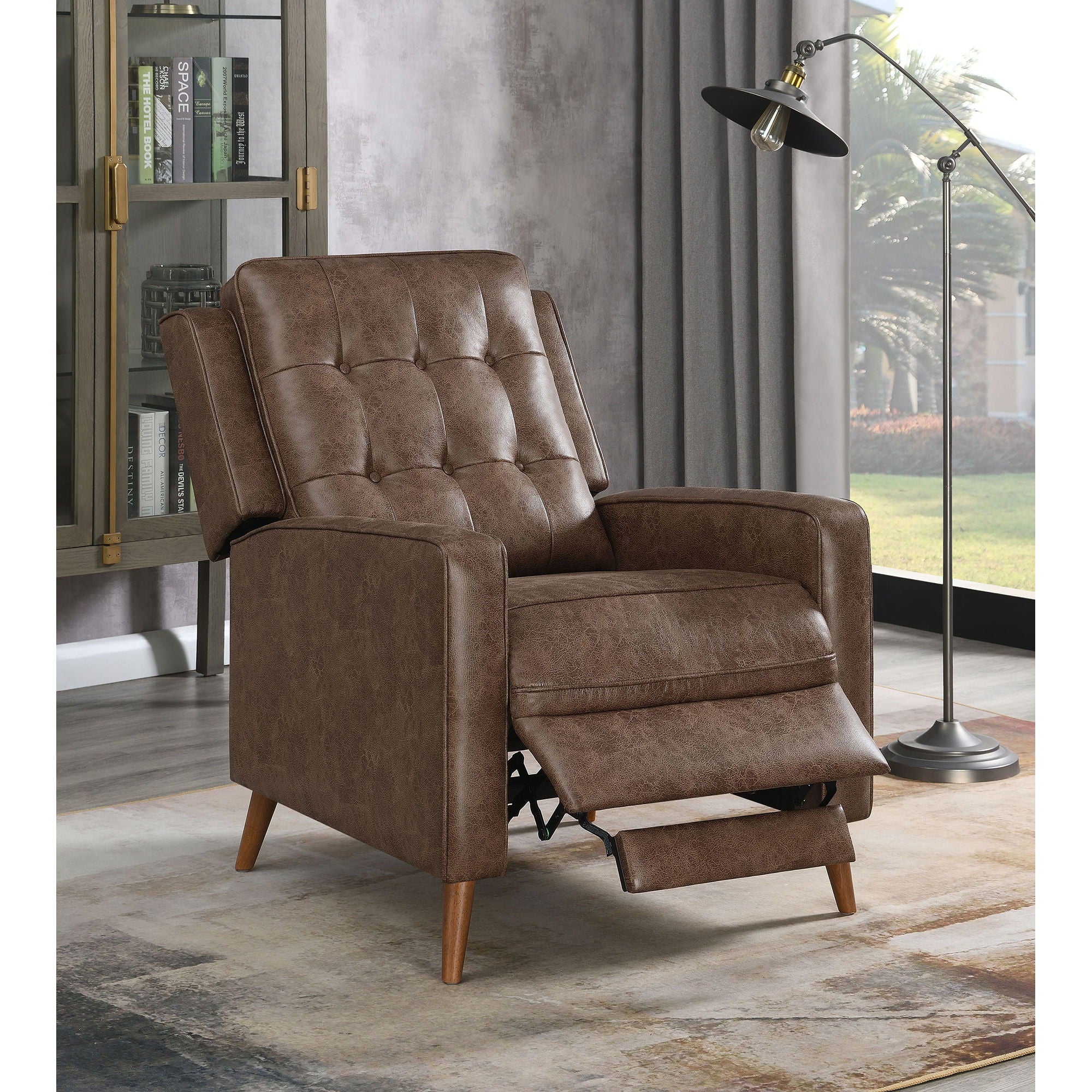 Davidson - Upholstered Tufted Push Back Recliner - Brown