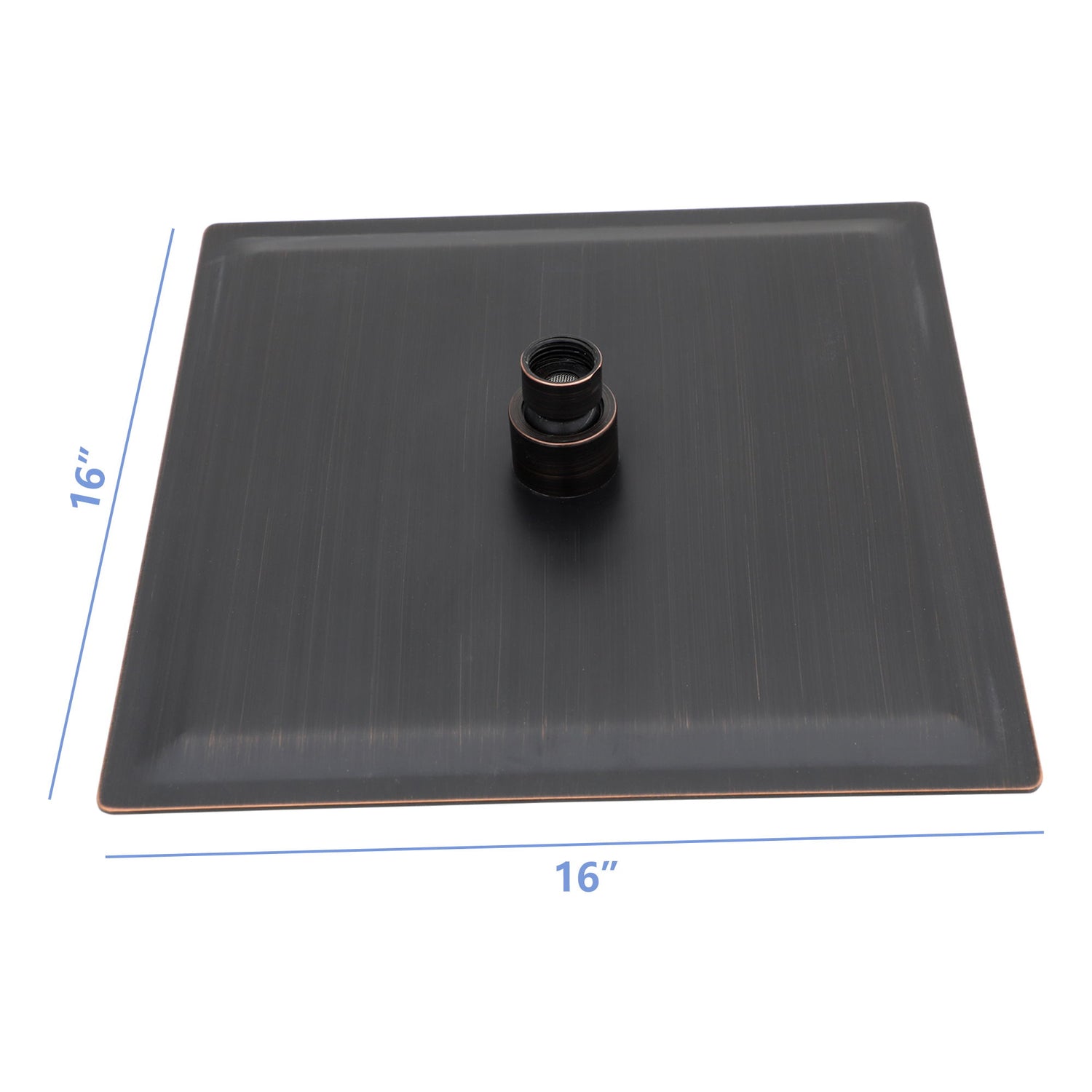 16&quot; Square Rainfall Shower Head Fixed Wall Mount With Full Body Coverage &amp; Self Cleaning Silicone Nozzles