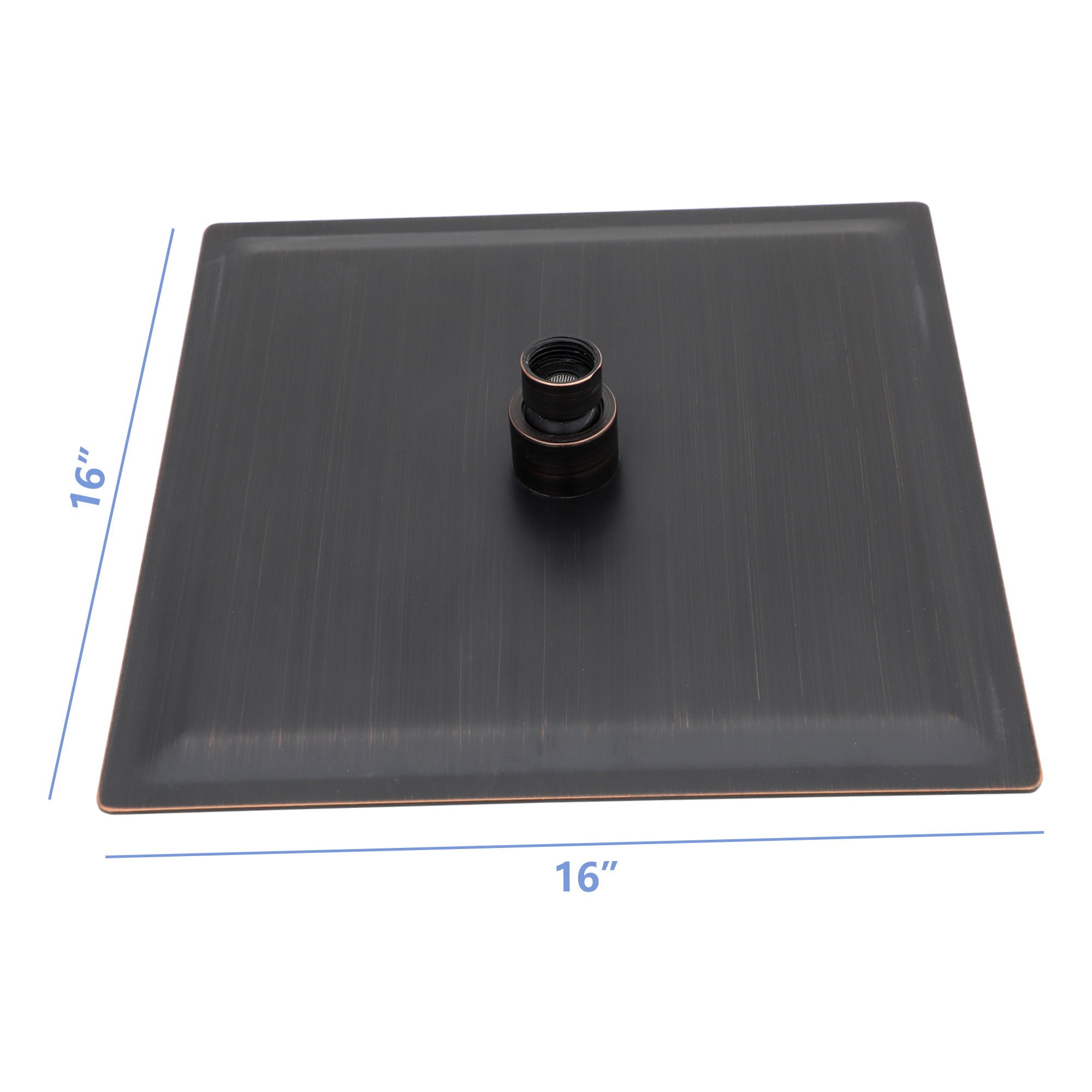 16&quot; Square Rainfall Shower Head Fixed Wall Mount With Full Body Coverage &amp; Self Cleaning Silicone Nozzles