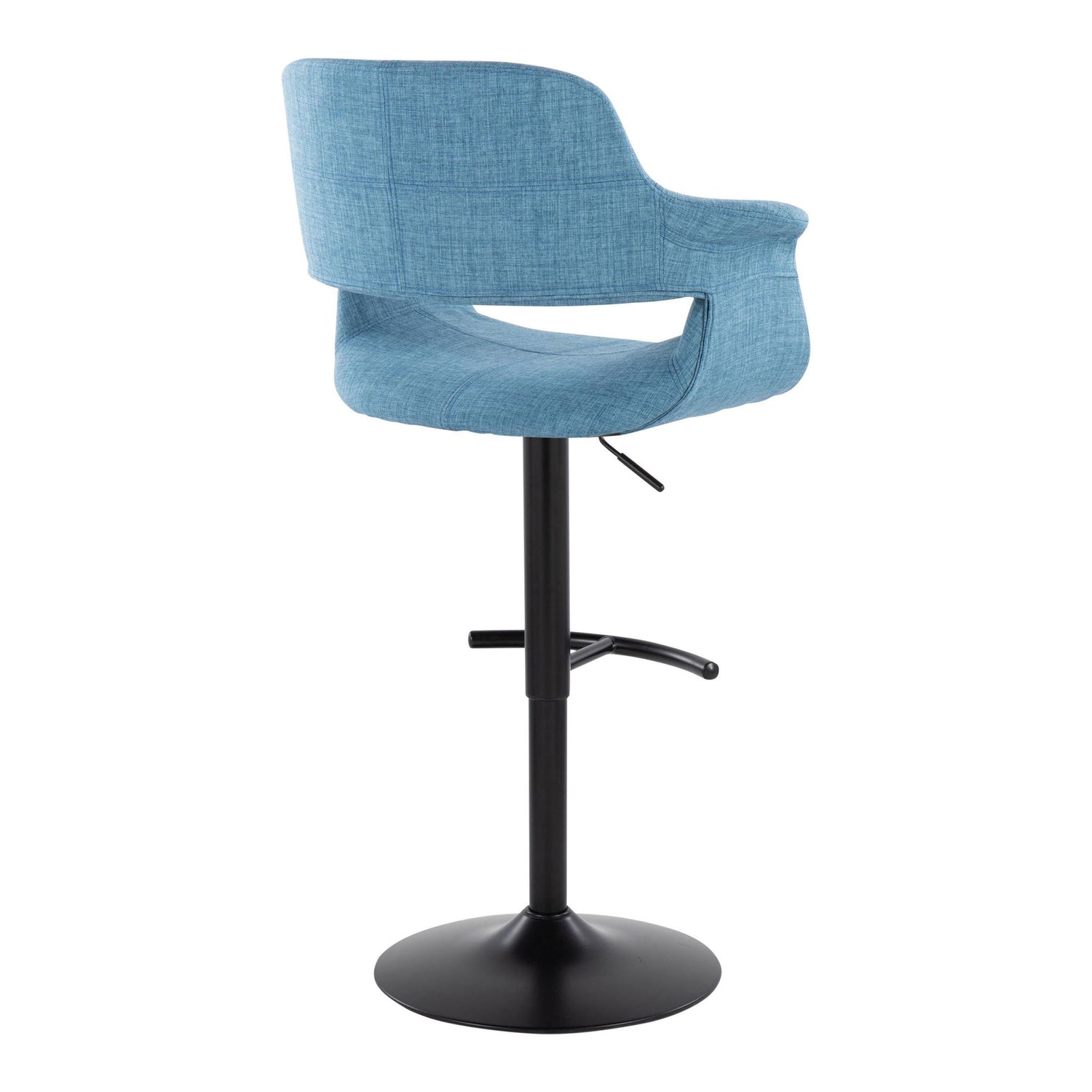 Vintage Flair - Mid Century Modern Adjustable Barstool With Swivel &amp; Rounded T Footrest (Set of 2)