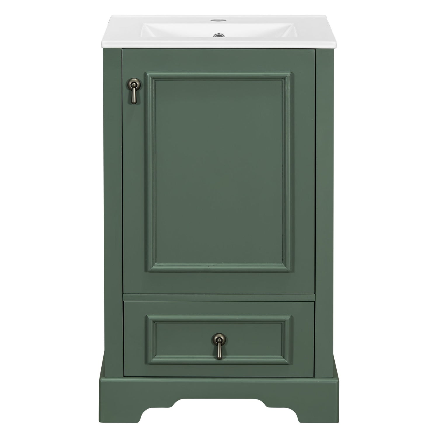 Bathroom Vanity With Sink, Soft Close Door, Adjustable U-Shaped Shelf