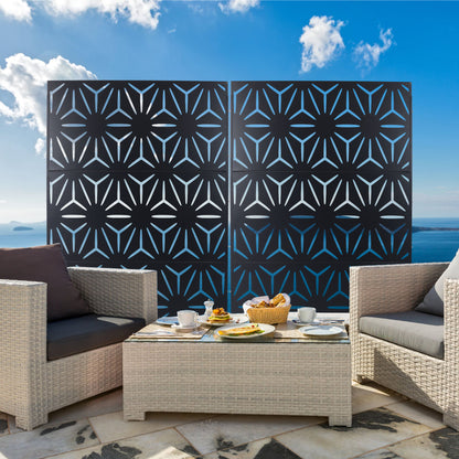 Outdoor &amp; Indoor Metal Privacy Screen, Freestanding Decorative Panels