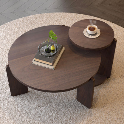 Round Coffee &amp; End Table Set