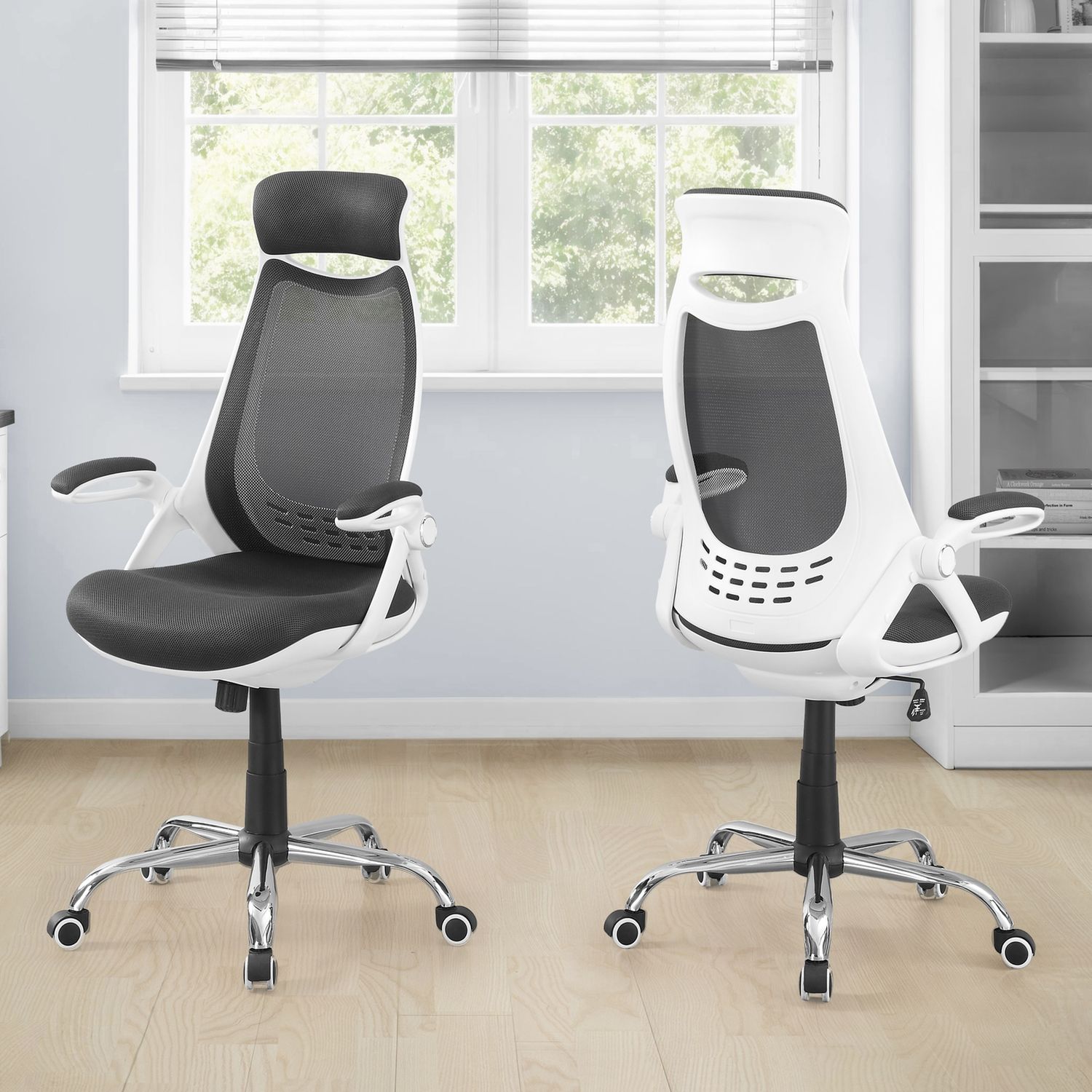 Office Chair, Adjustable Height, Swivel, Ergonomic, Armrests, Contemporary &amp; Modern