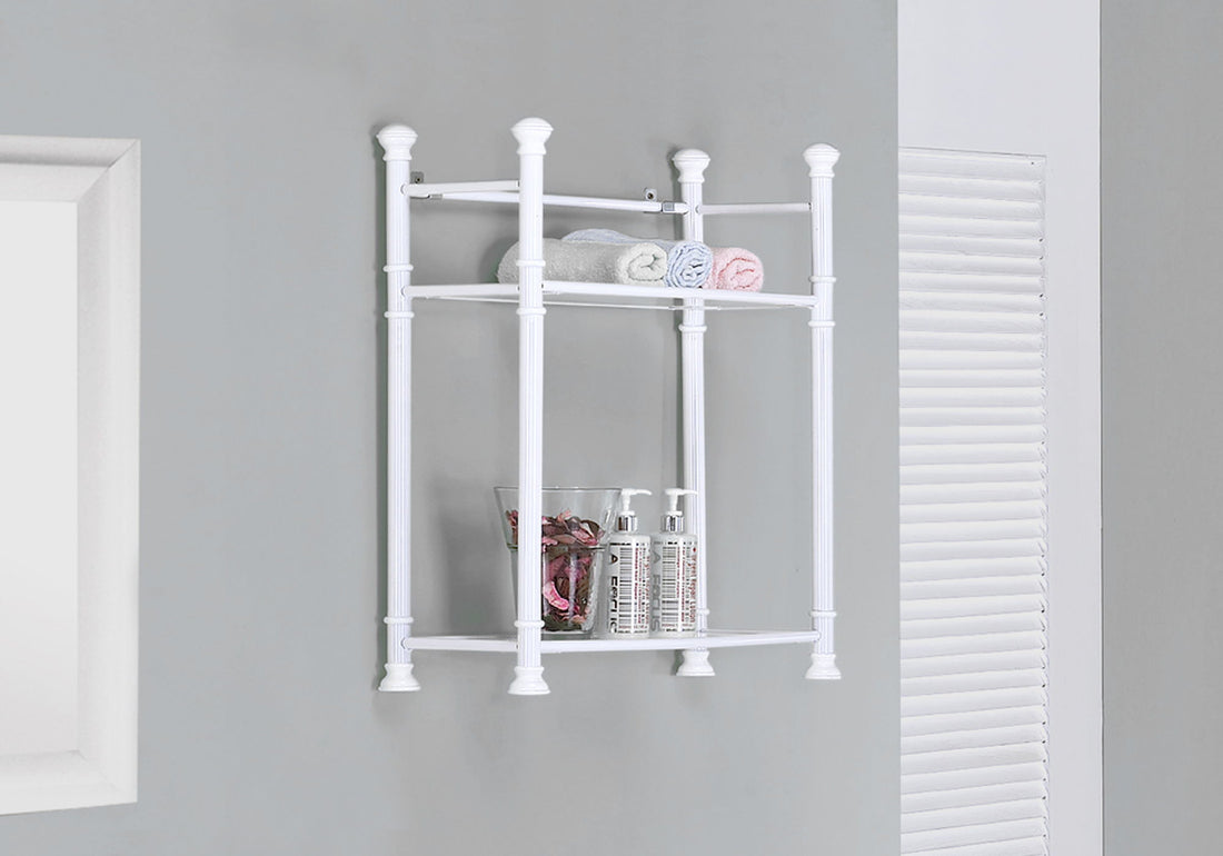 Bathroom Accent, Shelves, Storage, Tempered Glass, Contemporary &amp; Modern - White