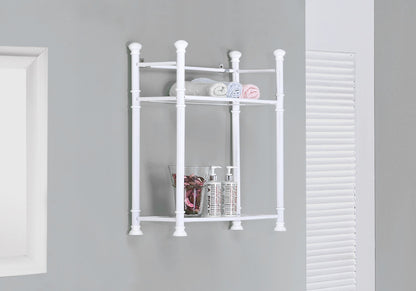 Bathroom Accent, Shelves, Storage, Tempered Glass, Contemporary &amp; Modern - White